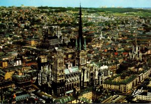 France Rouen Aerial View Cathedrale Notre-Dame