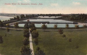 Postcard Omaha Water Co Reservoirs Omaha Nebraska NE