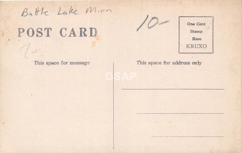 C95/ Battle Lake Minnesota Mn Real Photo RPPC Postcard c1920 Birdseye View