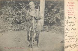 French Congo CLICHE 1900 R. VISSER N° 2 ethnic beggar roi n`Cusse des Bavilli