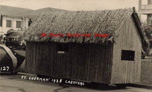 Panama, RPPC, First Prize Float for the Fort Sherman 1928 Carnival, No 127
