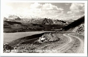 RPPC Mt. McKinley from Camp Eielson, McKinley Park AK Vintage Postcard G16