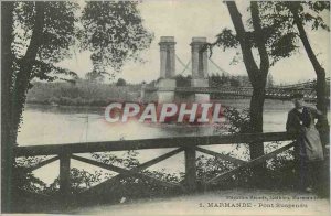 Postcard Marmande Old Suspension Bridge