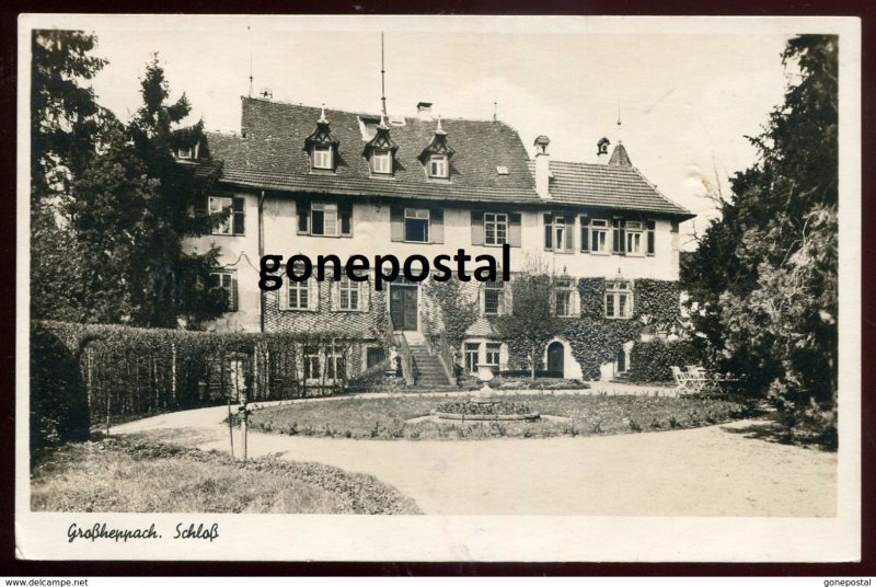 dc1563 - GERMANY Grossheppach 1940s Schloss. Real Photo Postcard