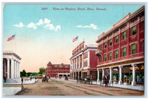 c1910 Horse Carriage View on Virginia Street Reno Nevada NV Postcard