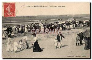 Bernerie Old Postcard The beach at low tide