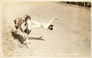 1923 RPPC Leonard Stroud Champion Trick Rider Western Rodeo Cowboy Doubleday