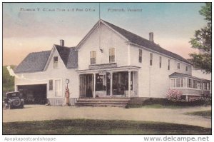 Vermont Plymouth Florence V Cilleys Store And Post Office Handcolored Albertype