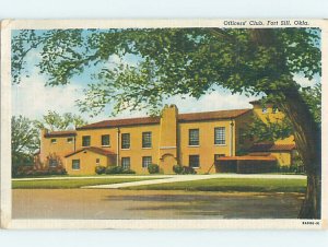 Linen MILITARY SCENE Fort Sill - Lawton Oklahoma OK AF8376