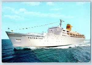 Venezuela Postcard Sitmar Cruises Fairwind Steamship 1976 Vintage Posted