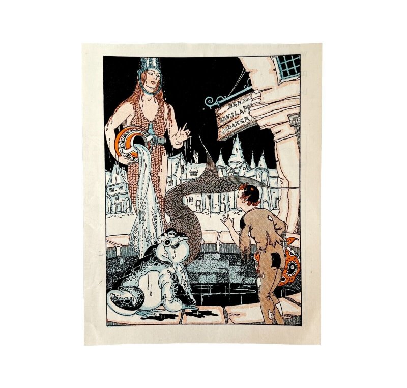 Fantasy Mermaid Scene Martin 1933 Advertisement Color Plate Art Print DWKK13
