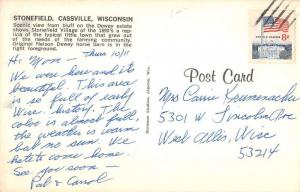 Cassville Wisconsin Birdseye View Of City Vintage Postcard K62143