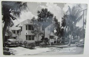 RPPC VINTAGE PHOTO POSTCARD GRENELL APARTMENTS CORTEZ STREET FT.LAUDERDALE FL