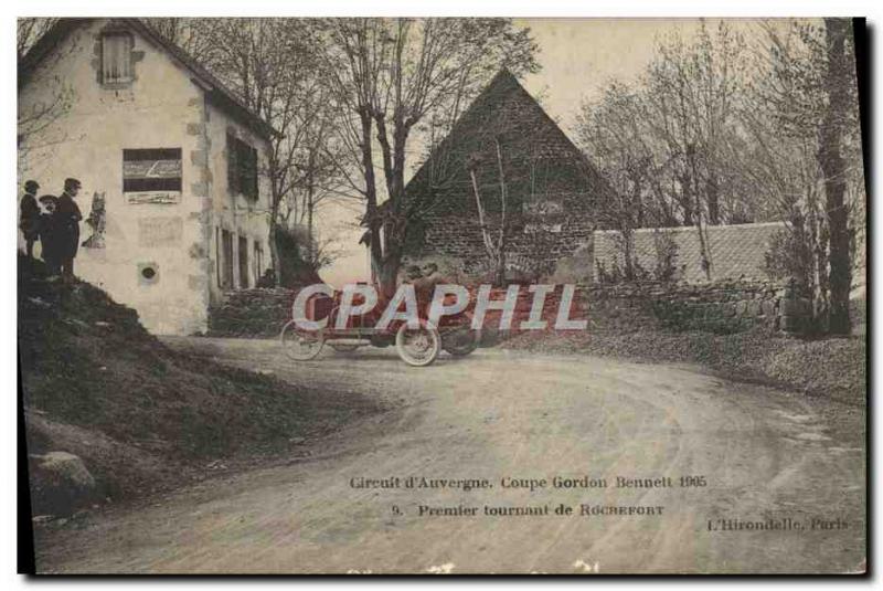 VINTAGE POSTCARD Automobile Circuit of Auvergne Cuts Gordon