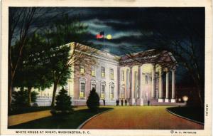 WHITE HOUSE AT NIGHT WASHINGTON DC