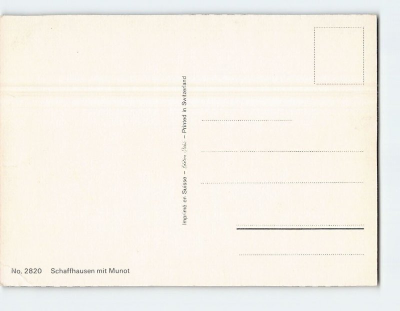 Postcard Schaffhausen with Munot Switzerland Europe