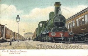 The St. Petersburg Express Leaving Ostend Train Locomotive  Steam Engine Unused 