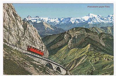 Incline Railroad Pilatus Bahn Titlis Switzerland postcard