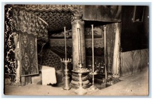 c1910s Interior View Church Of The Nativity Bethlehem Israel RPPC Photo Postcard