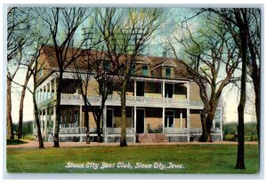 1910 Sioux City Boat Club Building Sioux City Iowa IA Posted Antique Postcard