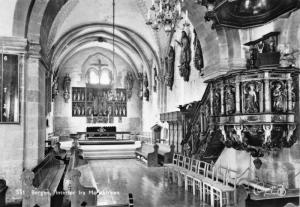 BERGEN  NORWAY INTERIOR MARIAKIRKEEN-PHOTO POSTCARD