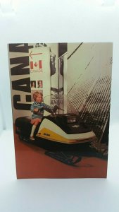 Vintage Postcard Little Girl on Skidoo Commonwealth Institute Canada Exhibition