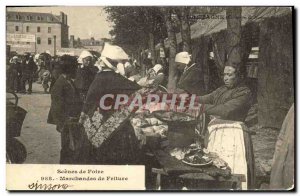 Old Postcard Scenes Fair Merchant Fry Brittany Saint Brieuc TOP