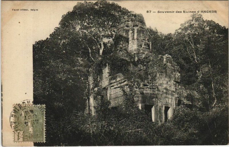 CPA AK Souvenir des Ruines d'Angkor VIETNAM-INDOCHINA (1105369)