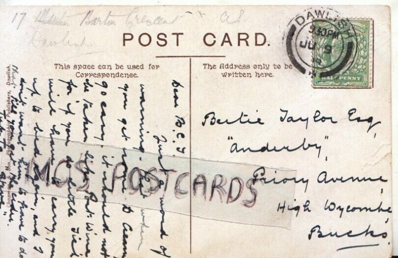 Genealogy Postcard - Taylor - Priory Avenue, High Wycombe, Buckinghamshire. R533