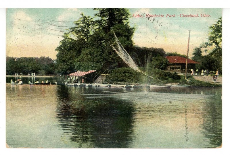 OH - Cleveland. Lake Brookside Park, Boating Scene  (smudge)