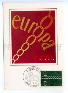 420067 MONACO 1971 year EUROPA CEPT First day maximum card