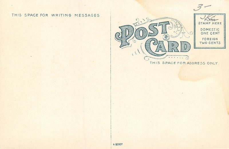 Pittsfield Massachusetts~YMCA Building~Man on Corner~1910 Postcard 