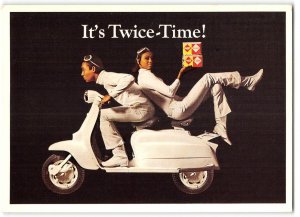 1993 Repro COCA-COLA Motor Scooter Black Americana 1968 Ad 4x6 Vintage Postcard