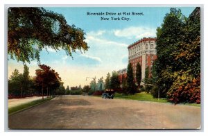 Riverside Drive at 91st Street View New York City NY NYC UNP DB Postcard O15