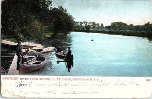 Postcard BOAT SCENE Providence Rhode Island RI AI5034