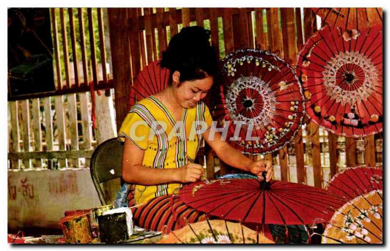 Postcard Modern Thailand Thailand Umbrellas at Chiengmai