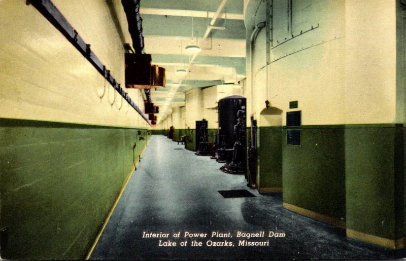 Missouri Lake Of The Ozarks Bagnell Dam Interior Of Power Plant Curteich