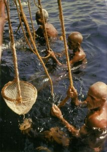 bahrain, Native Pearl Diving, Jewelry (1980s) Postcard