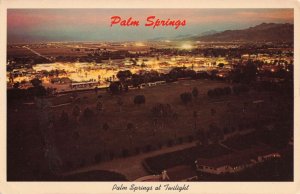 Palm Sptrings at Twilight California Postcard 2R5-454 