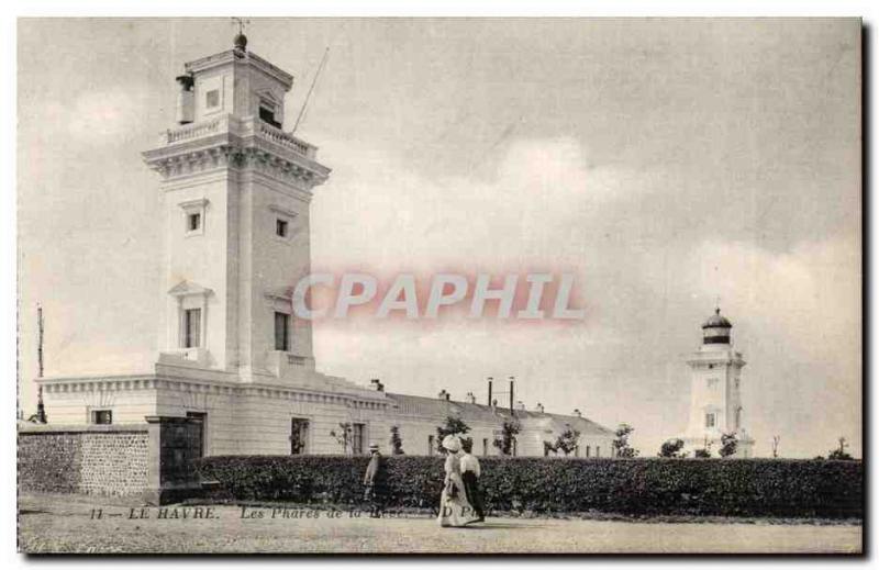 Old Postcard Le Havre The Lighthouses of Heve