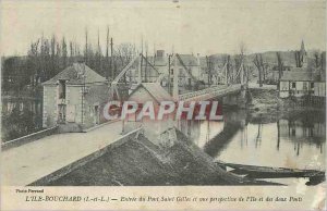 Old Postcard L'Ile Bouchard (I and L) of Pont Saint Gilles Entree