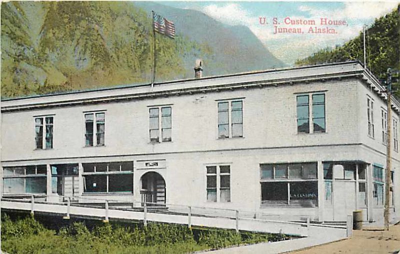 AK, Juneau, Alaska, US Custom House, Exterior View, Lowman & Hanford No 5060