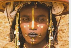 Wodaabe Bororo in Costume and Body Paint in Africa Postcard #2