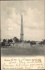 Oaxaca Mexico MX Calzada Porfirio Diaz Monument c1910 Vintage Postcard