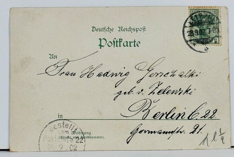 Erinnerung an Leipzig 1902 Multi View Litho Germany Postcard I4