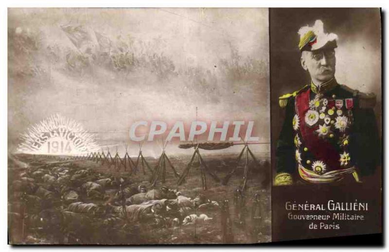 Postcard Former Army General Gallieni Paris military governor