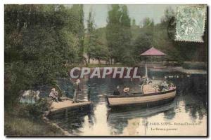 Old Postcard Paris Buttes Chaumont The ferryboat