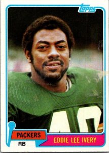 1981 Topps Football Card Eddie Lee Ivery Green Bay Packers sk10362