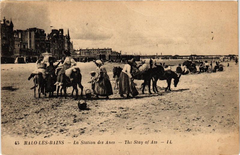 CPA MALO-les-BAINS - La Station des anes (194470)