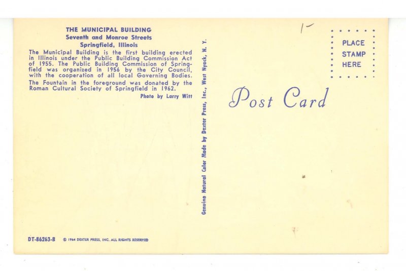 IL - Springfield. Municipal Building